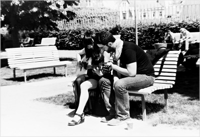 A tohle je Flexaret V. na ulici náhodně :-) Scan svitku 6x6